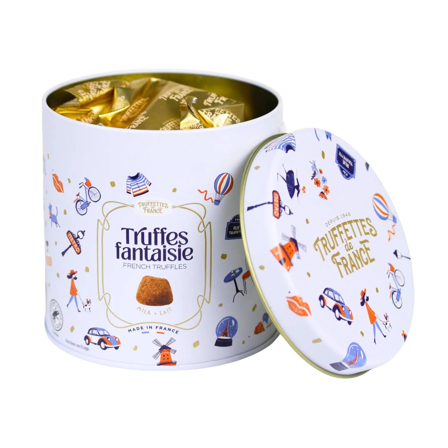 French Dusted Truffles Blue Tin 250g - Image 3