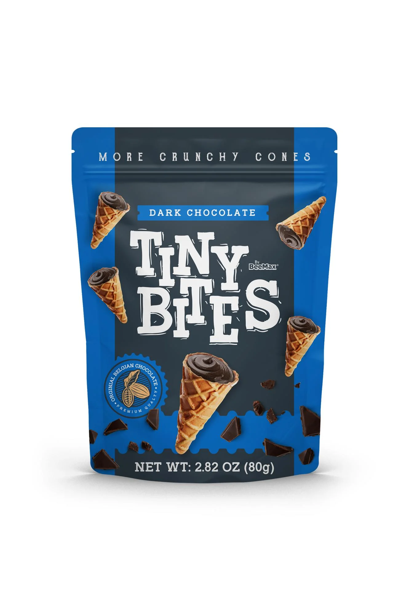 Tiny Bites Waffle Cones 80g Dark Chocolate